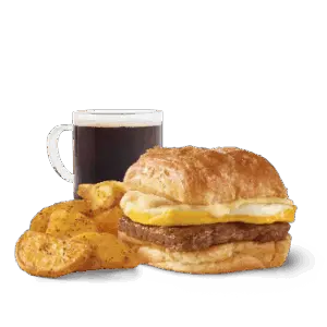 Wendy’s Breakfast Menu with Prices (Updated Jan 2026) 3 Sausage, Egg & Swiss Croissant Combo